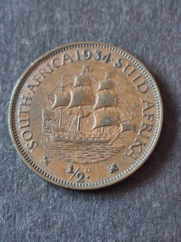 Union 1/2 Penny 1934