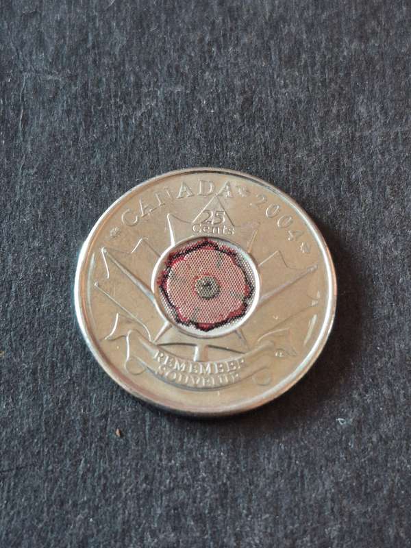 Canada 25 Cents 2004 "Remember Souvenir"