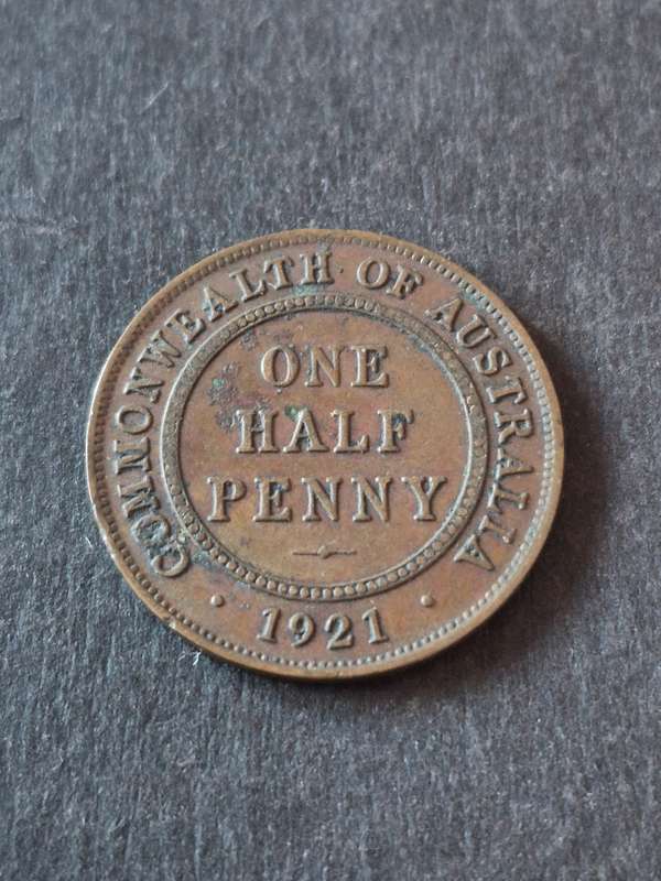 Commonwealth of Australia One Half Penny 1921