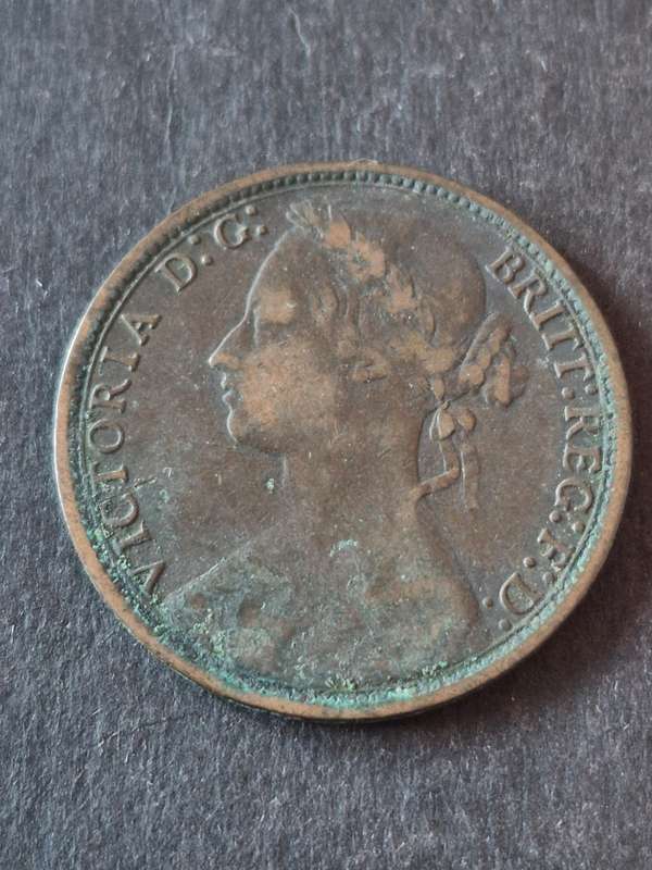 UK One Penny Queen Victoria 1877