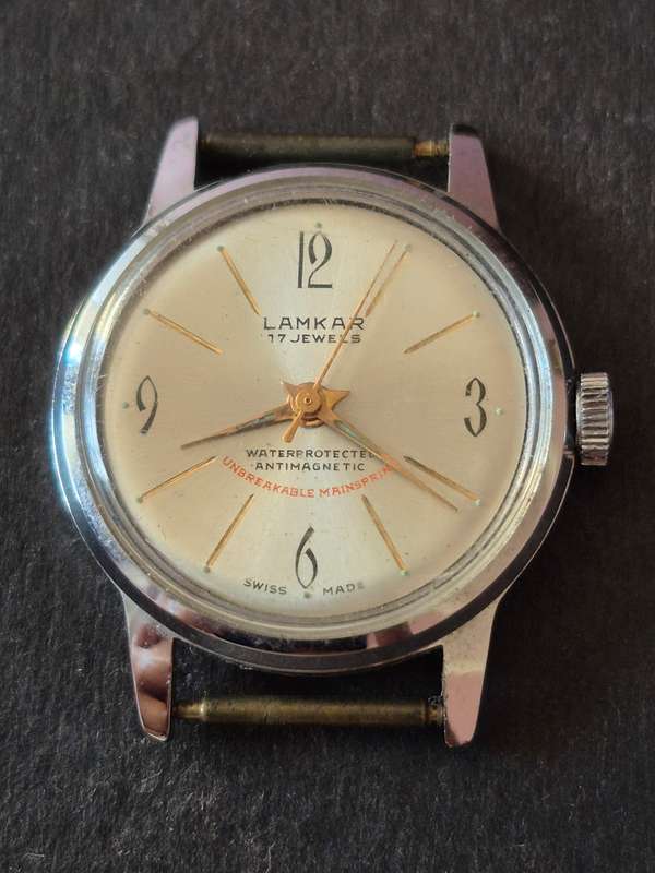 Vintage Lamkar 17 Jewels Water Protected Antimagnetic Unbreakable Mainspring Men's Wrist Watch (not