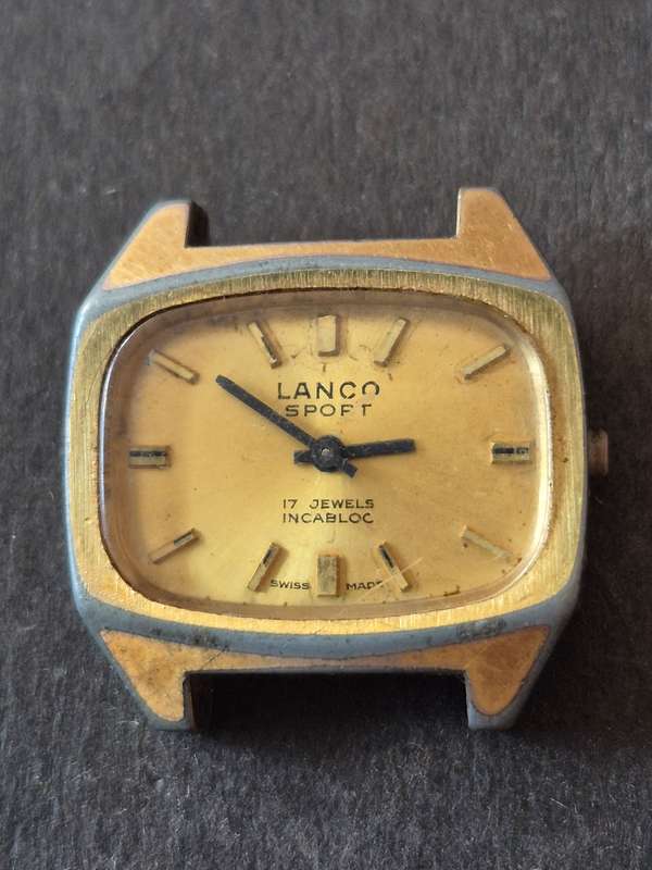 Vintage Ladies Lanco Sport 17 Jewels Incablock Wrist Watch (not working)