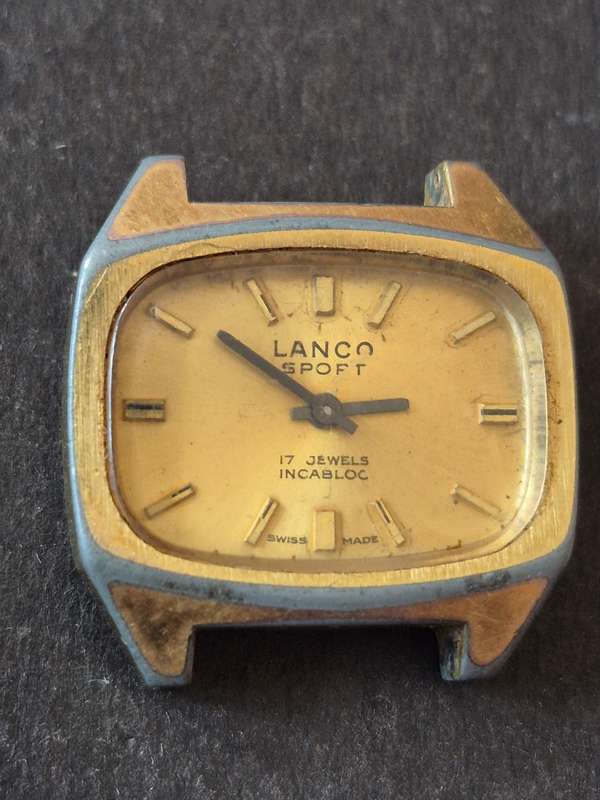 Vintage Ladies Lanco Sport 17 Jewels Incablock Wrist Watch (not working)