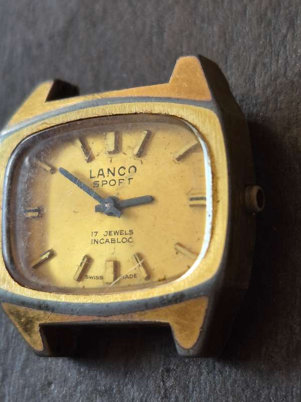 Vintage Ladies Lanco Sport 17 Jewels Incablock Wrist Watch (not working)