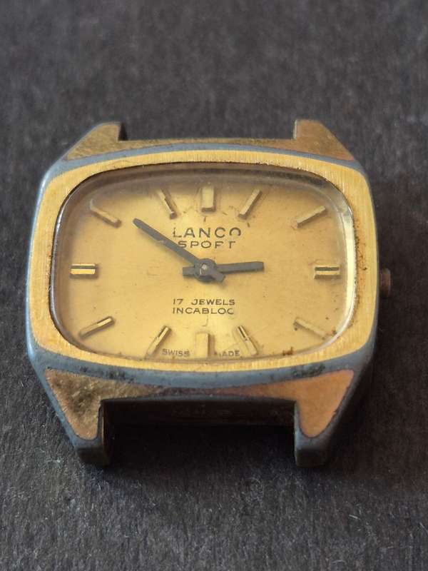 Vintage Ladies Lanco Sport 17 Jewels Incablock Wrist Watch (not working)