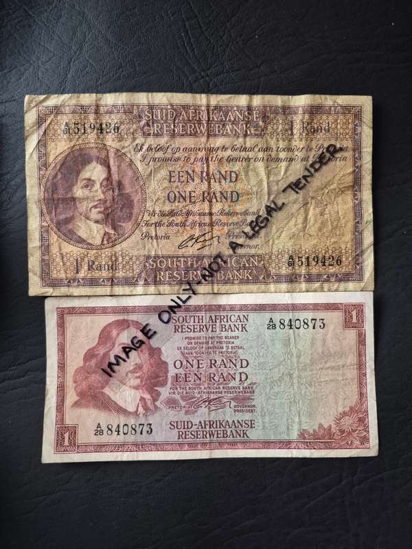 G Rissik One Rand 1st issue 1962 and 2nd issue 1966