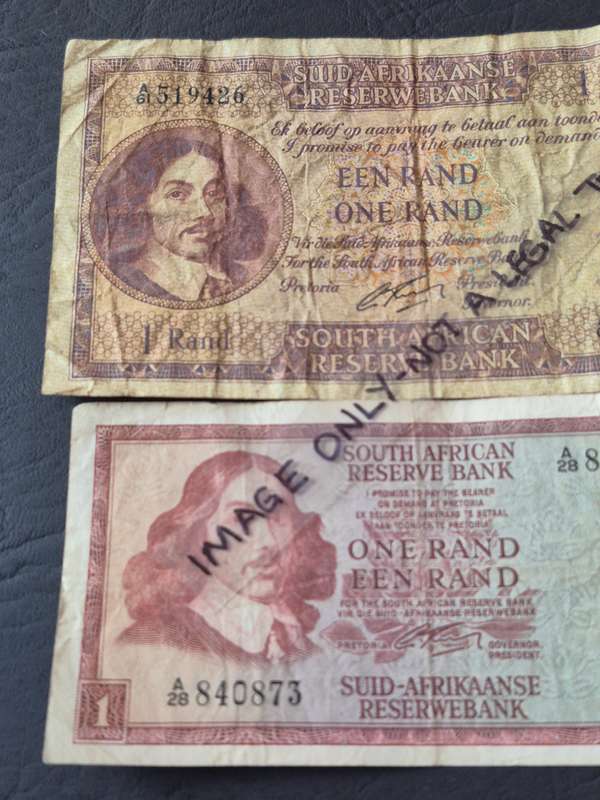 G Rissik One Rand 1st issue 1962 and 2nd issue 1966