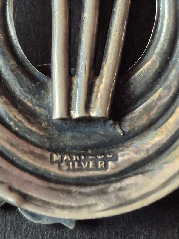 Vintage Sterling Silver 'Mari-Lou' Brooch 15.9g (pin broken)