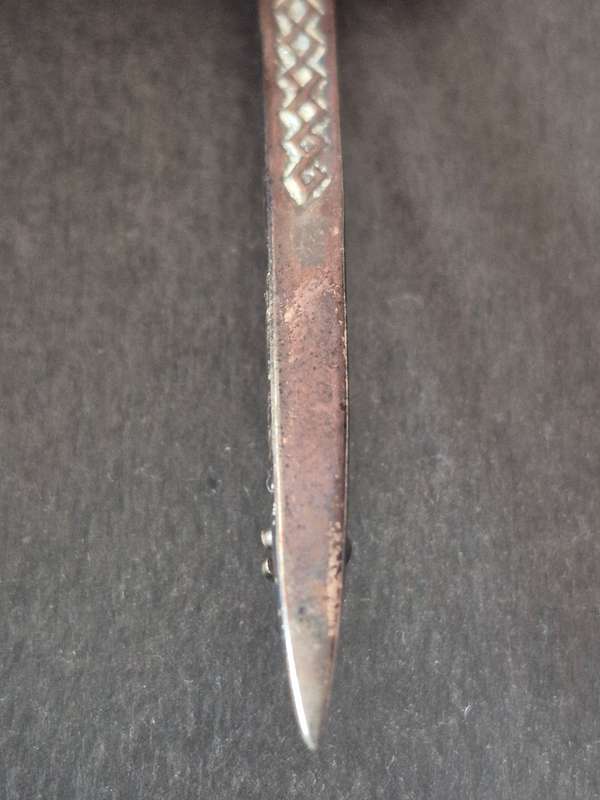 Citrine Kilt Pin Hallmark Silver total weight 8.6g Makers Mark RA