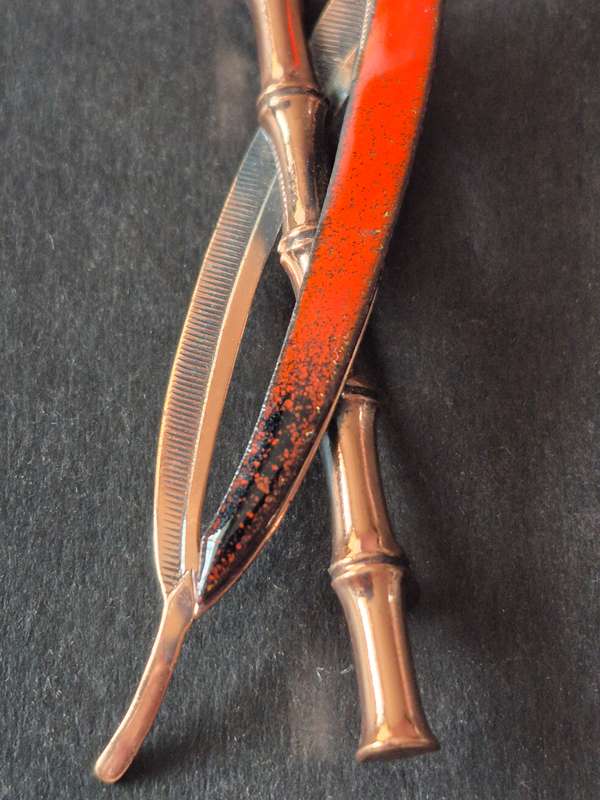 Matisse Ranoir Copper Enamel Bamboo Brooch Pin