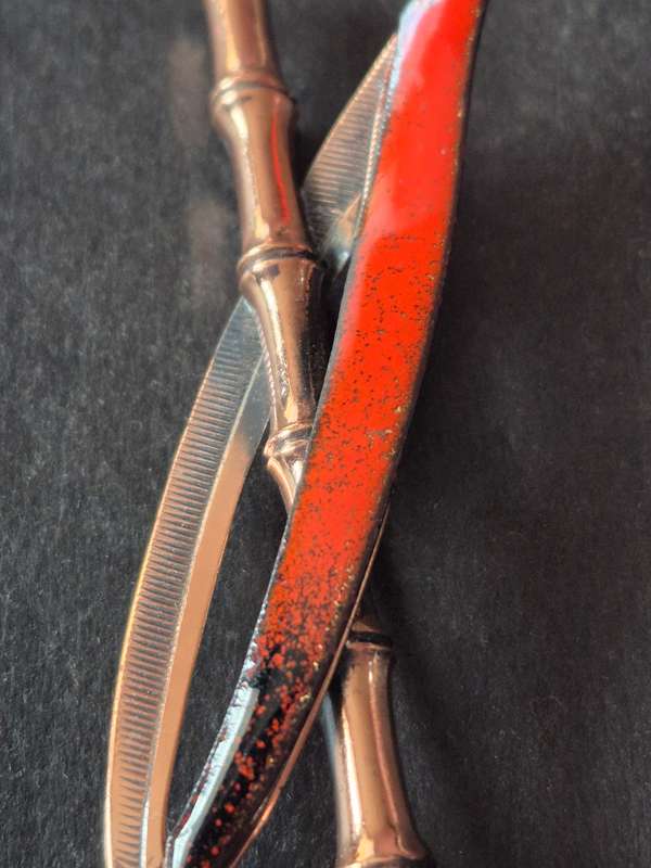Matisse Ranoir Copper Enamel Bamboo Brooch Pin