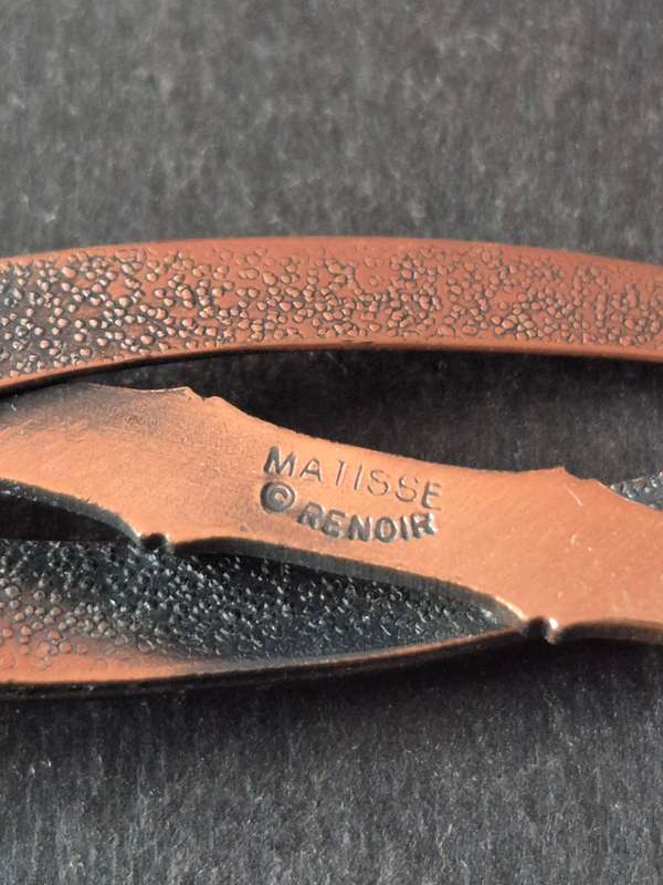 Matisse Ranoir Copper Enamel Bamboo Brooch Pin