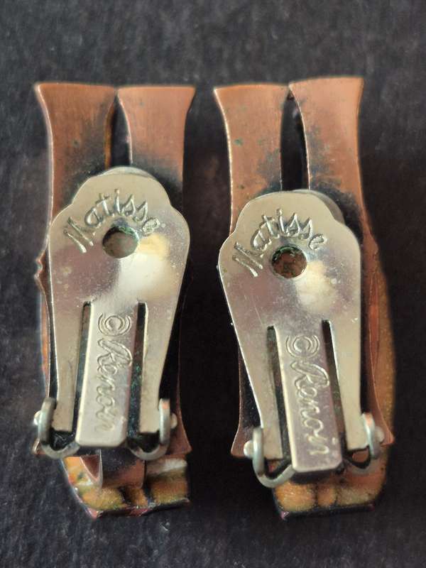 Matisse Ranoir Copper Enamel Clip Earrings