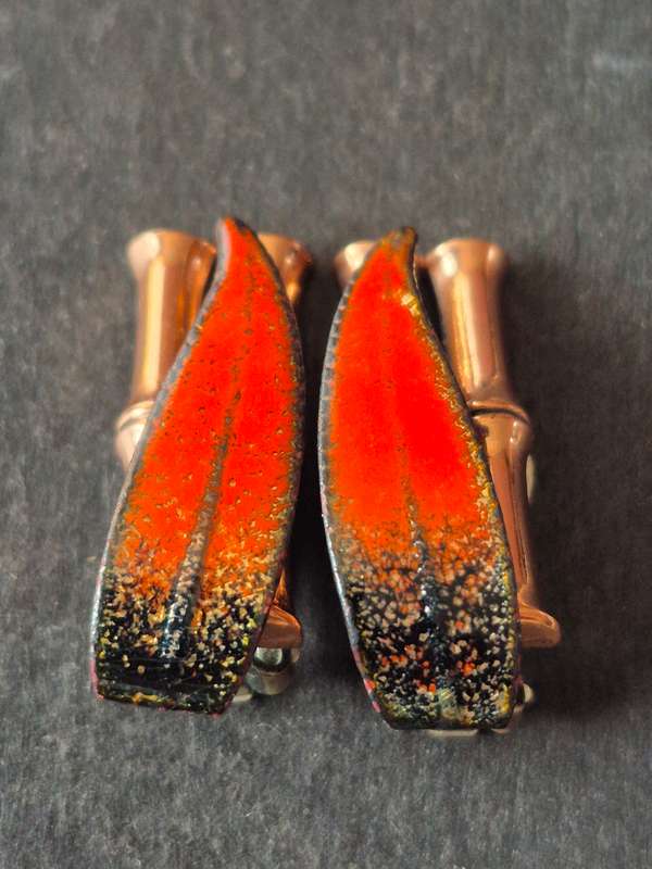 Matisse Ranoir Copper Enamel Clip Earrings