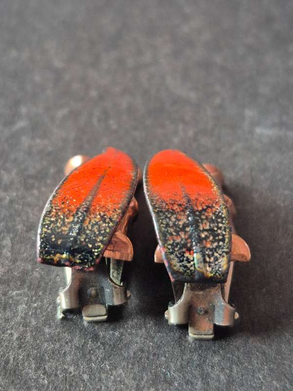 Matisse Ranoir Copper Enamel Clip Earrings