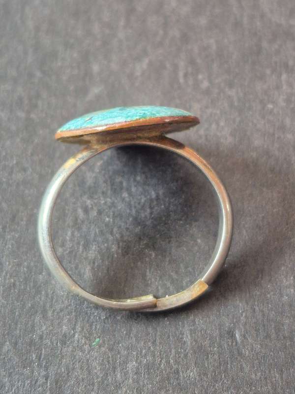 Vintage Enamel Adjutable Ring
