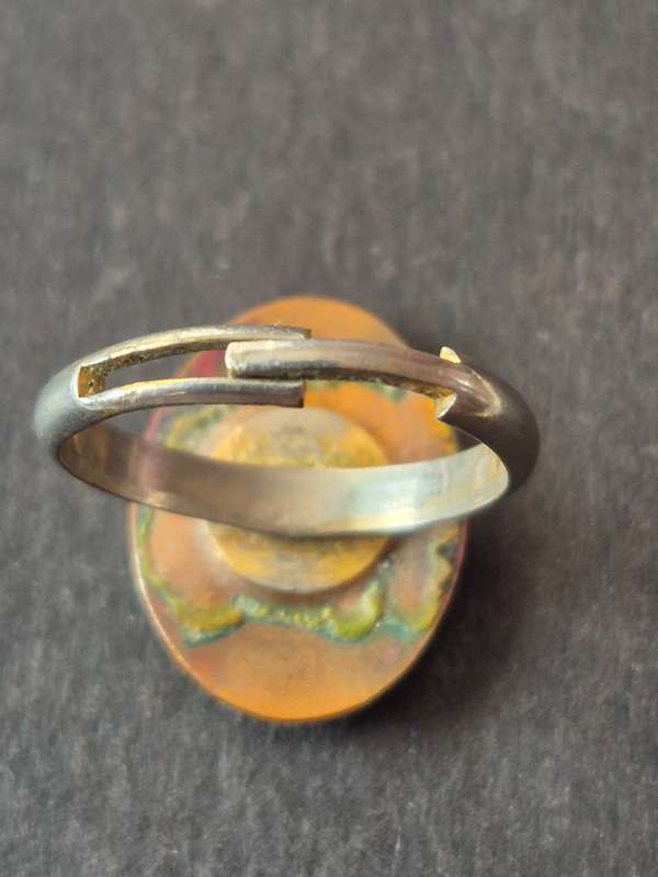 Vintage Enamel Adjutable Ring