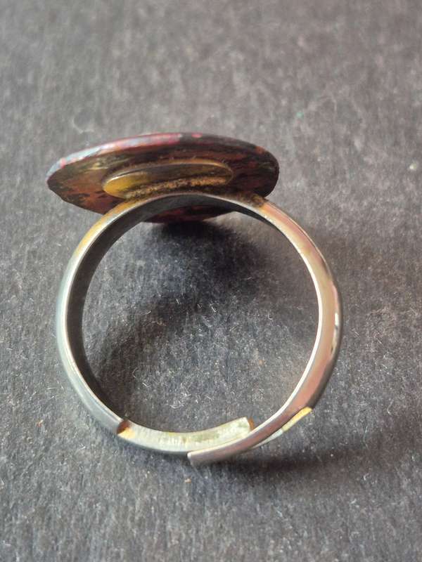 Vintage Enamel Adjutable Ring