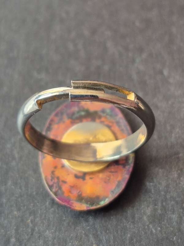 Vintage Enamel Adjutable Ring