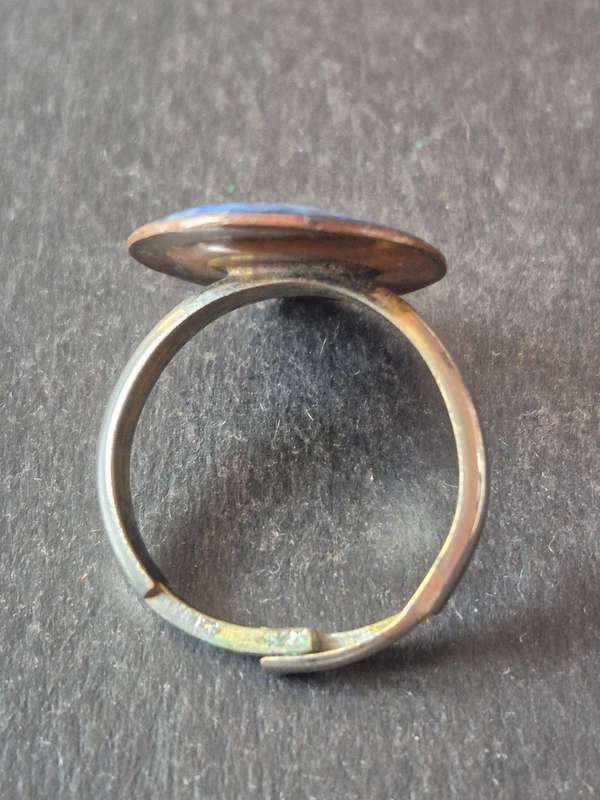 Vintage Enamel Adjutable Ring