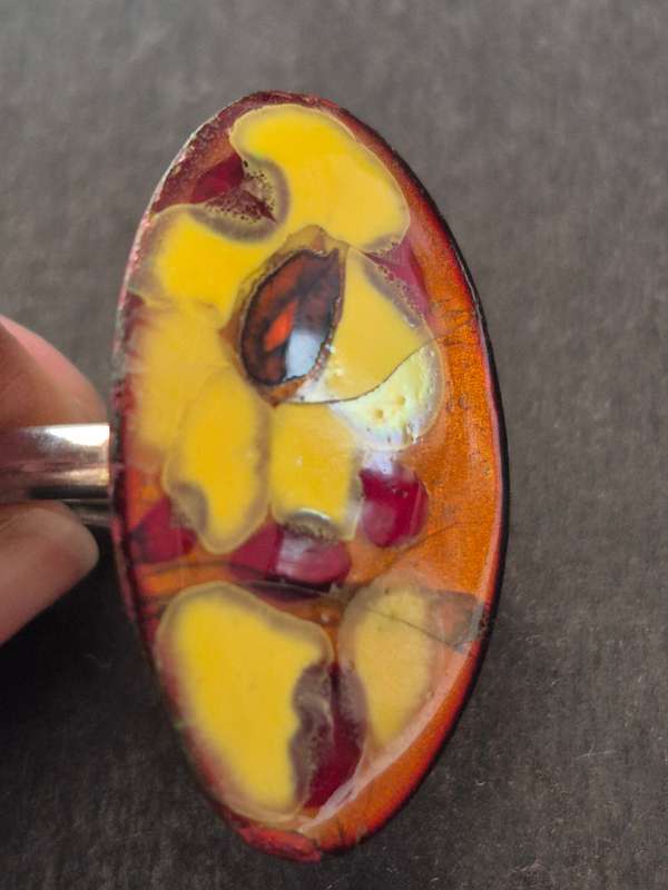 Vintage Enamel Adjutable Ring