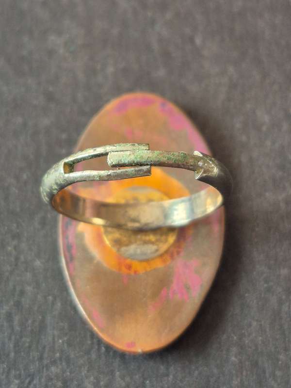 Vintage Enamel Adjutable Ring
