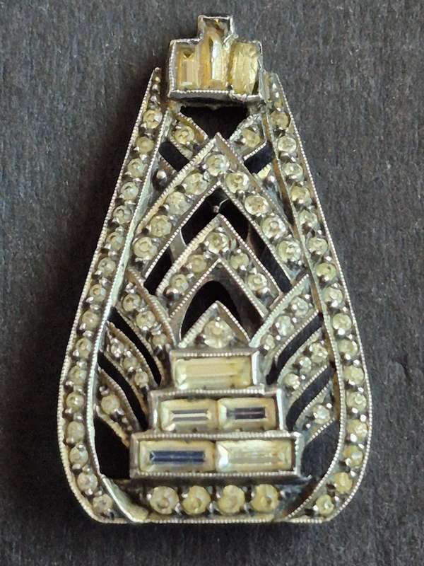Art Deco Silver Dress Clip Earrings with Marcasite Stones stamped .935 total weight 14.3g