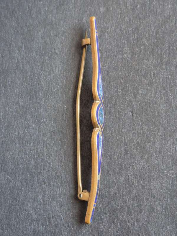 Vintage Blue Enamel Pin Brooch
