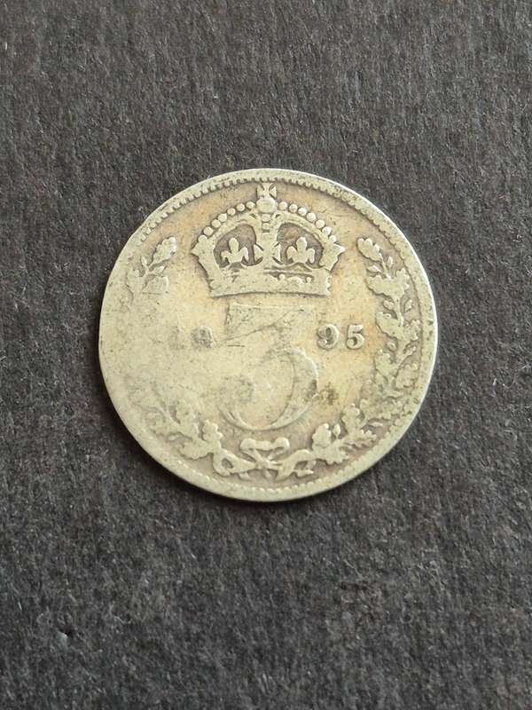UK Threepence 1895 Silver