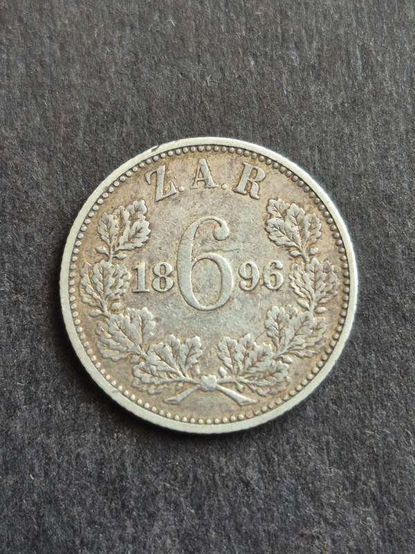 ZAR Sixpence 1896