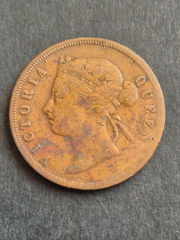 Strait Settlements One Cent 1889 Queen Victoria