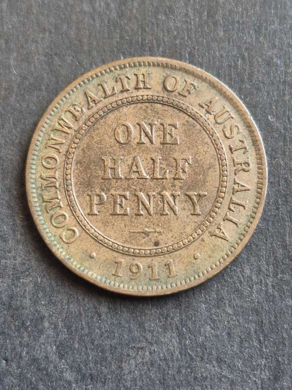 Commonwealth of Australia One Half Penny 1911
