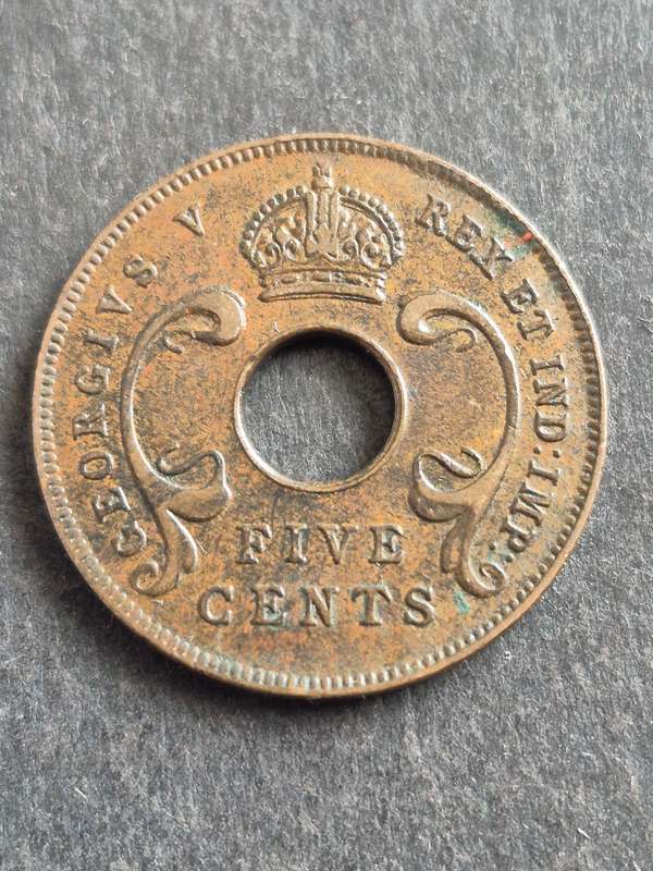 East Africa 5 Cents 1925