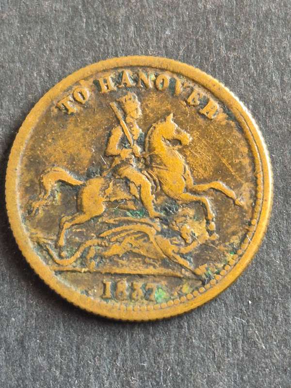 Cumberland Jack Token 1837 'TO HANOVER' Queen Victoria