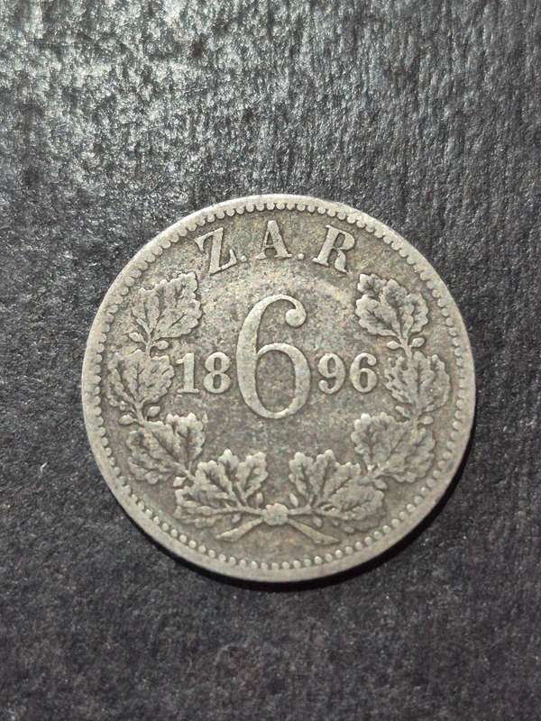 ZAR Sixpence 1896