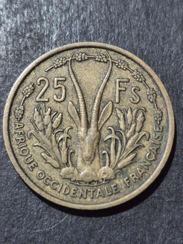 French West Africa 25 Francs 1956
