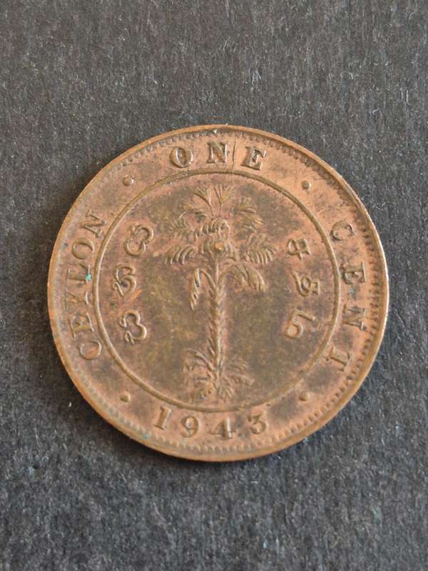 Ceylon One Cent 1943