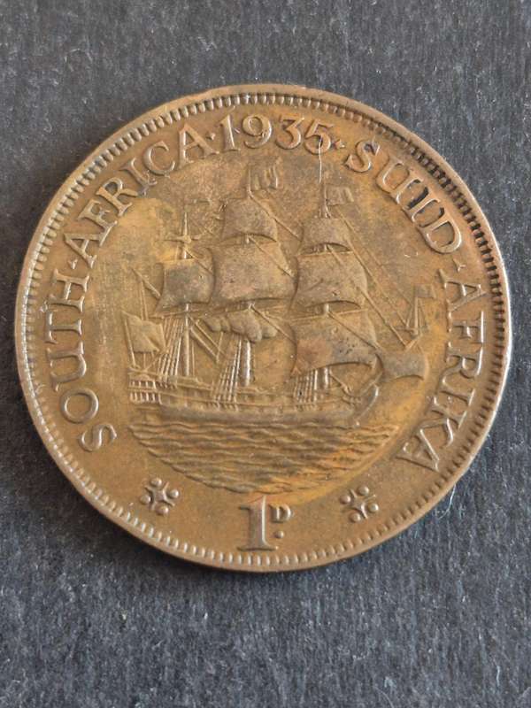 Union One Penny 1935 (nice condition)