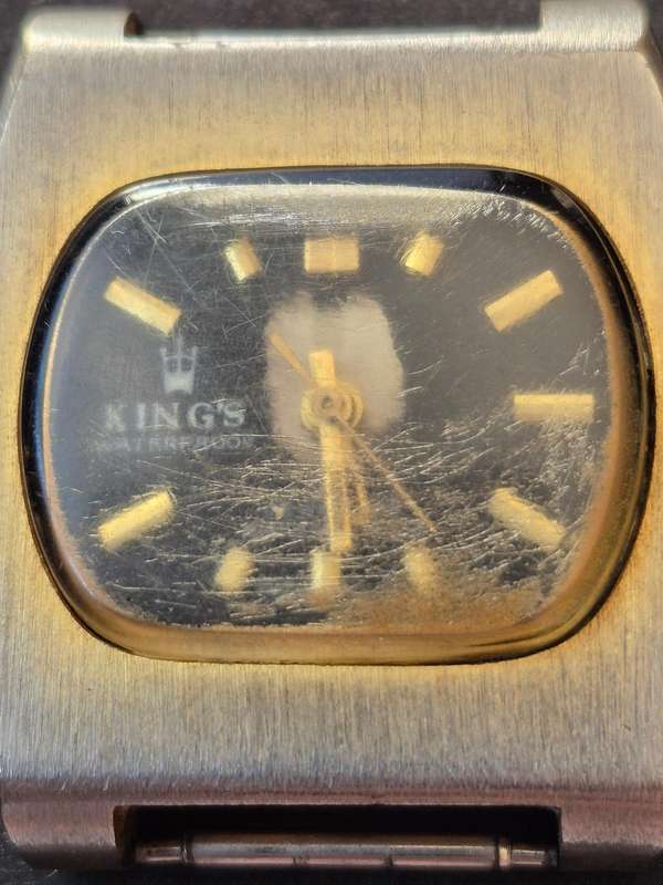 Vintage Kings One Jewel Waterproof Mechanical Wrist Watch (not working)