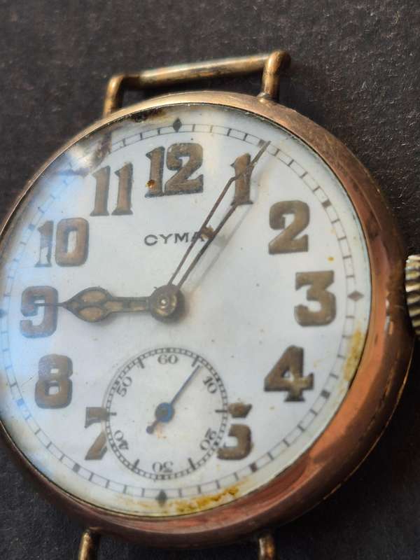 Vintage Gold Plated Cyma Wrist Watch (not working)
