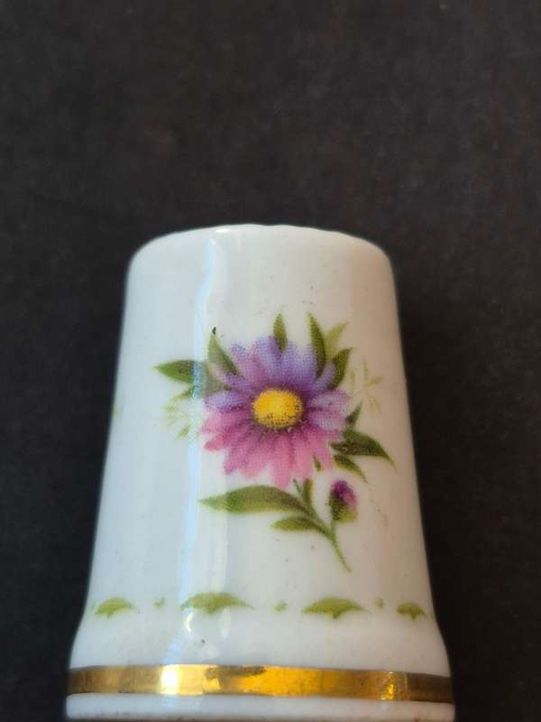 Royal Albert Fine Bone China Thimble "September " Flower of the Month