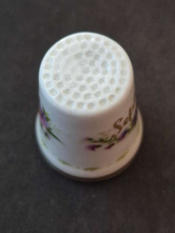 Royal Albert Fine Bone China Thimble "September " Flower of the Month