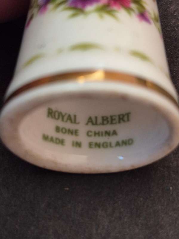 Royal Albert Fine Bone China Thimble "September " Flower of the Month