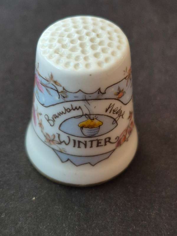 Royal Doulton "Winter" Jill Barklem 1982 Thimble Bramley Hedge