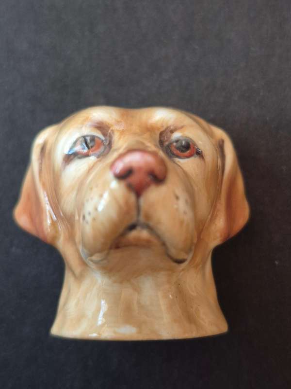 Vintage Franchesca Golden Labrador Bone China Thimble