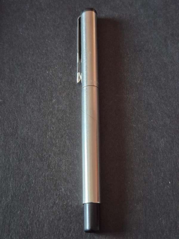 Vintage Parker Rollerball Stainless Steel - made in UK (needs refill)