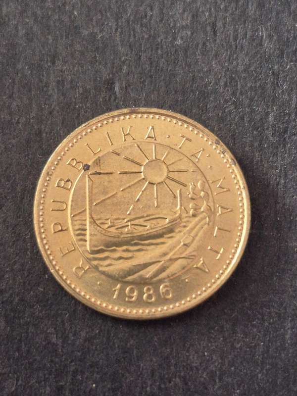 Malta One Cent 1986 (excellent condition)
