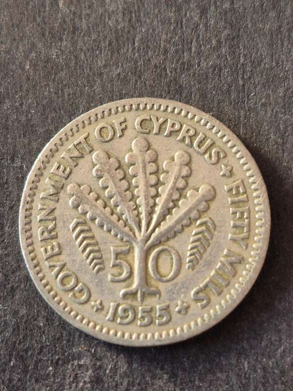 Cyprus 50 Mils 1955