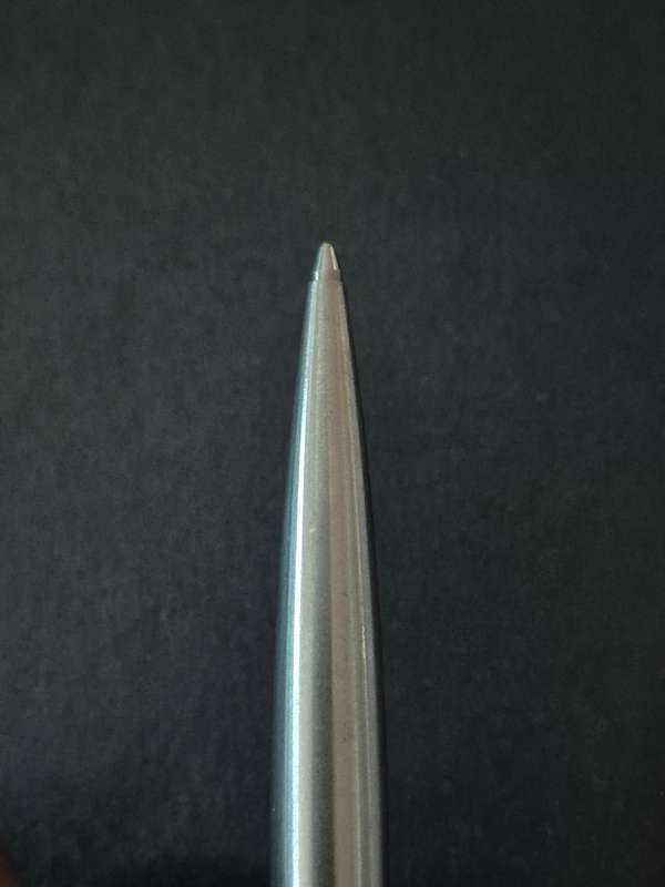 Vintage Parker Pen Stainless Steel Steel Flighter Gold Plated- made in England (engraved)