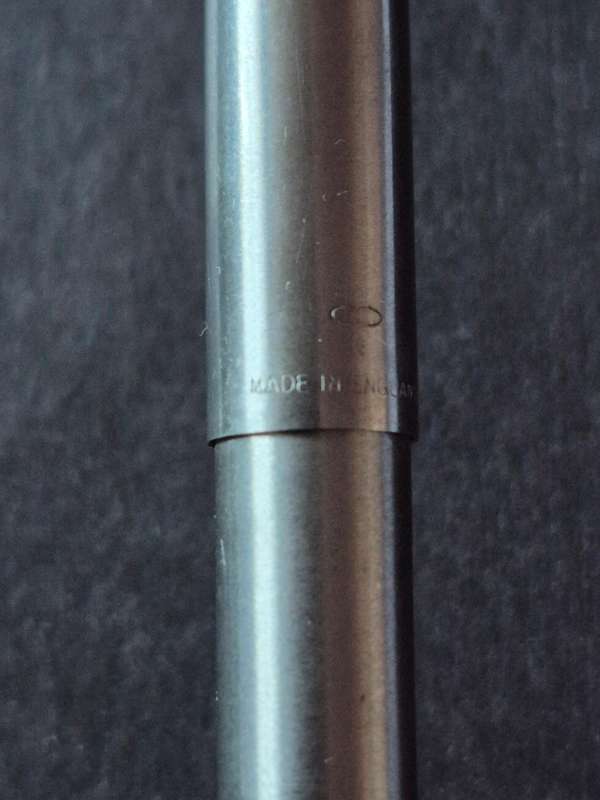 Vintage Parker Pen Stainless Steel Steel Flighter Gold Plated- made in England (engraved)